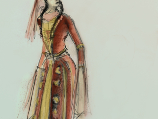 Adygheya dancer coloured by julian Williams