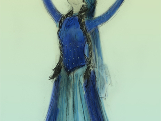 Lezginka Blue Dancer coloured by Julian Williams