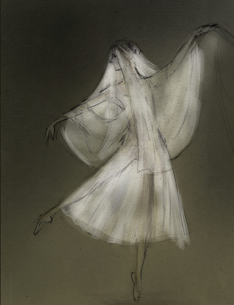 Willis Giselle, Dutch National Ballet drawing by Julian Williams

